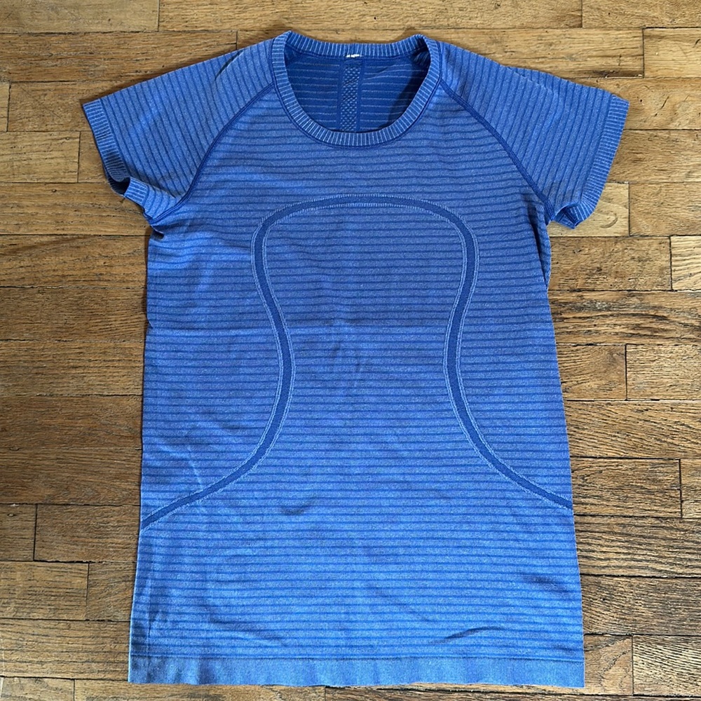 Lululemon Run Swiftly Tech Short Sleeve Shirt 10 Blue